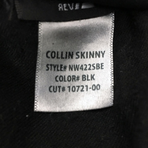 HUDSON Jeans Collin Skinny Slim Fit Flap Pockets Black Stretch Denim Size 24 - Picture 9 of 12